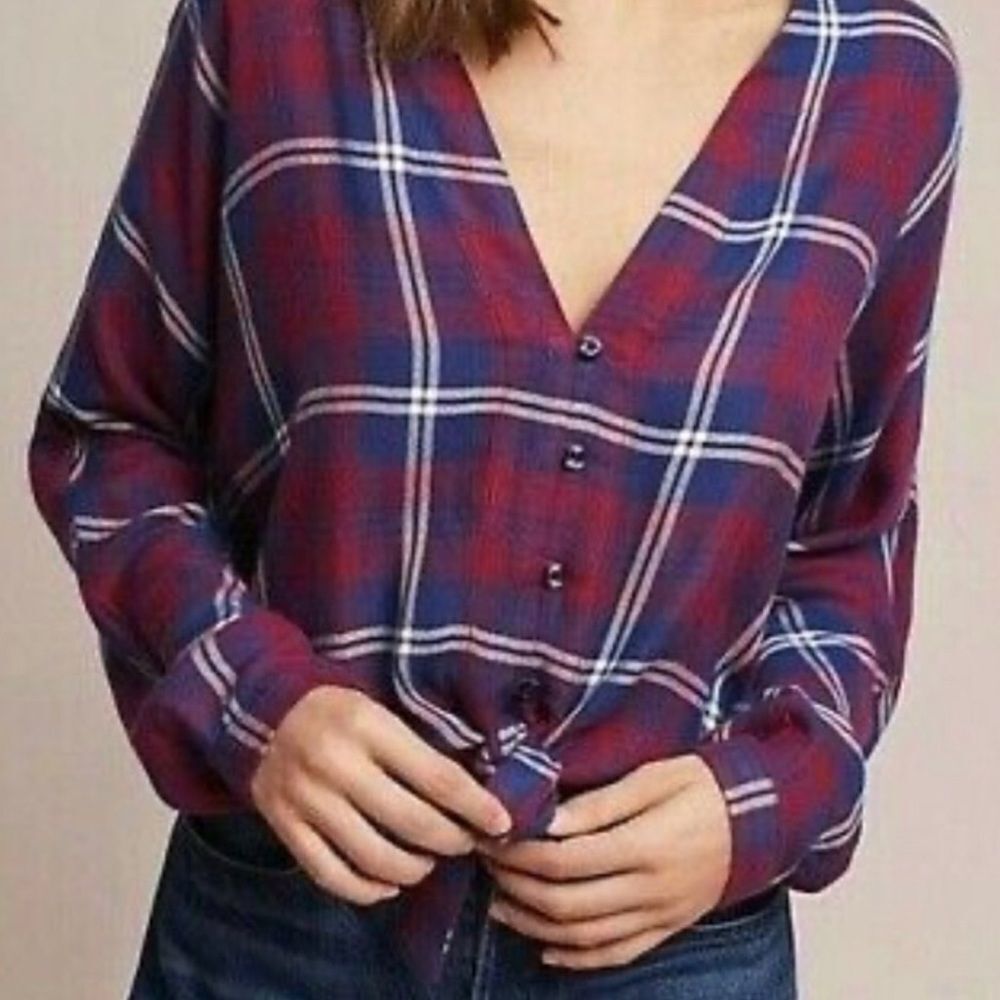 Rails Plaid Crop Shirt